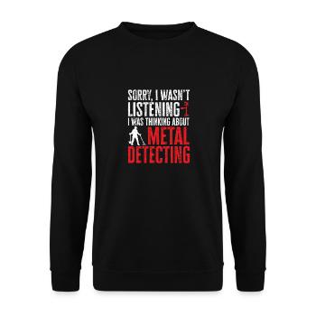 Détecteur de métaux Détection de métaux Chasse au trésor - Sweat-shirt Unisexe - noir - Devant - Alina (178cm) & Michal (187cm)
