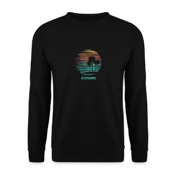Cozumel Mexico Cool Souvenir Vacation Artistic - Unisex Sweatshirt - black - Front - Alina (178cm) & Michal (187cm)