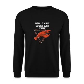 It Ain't going to Suck Itself Funny Cajun Crawfish - Unisex Sweatshirt - black - Front - Alina (178cm) & Michal (187cm)