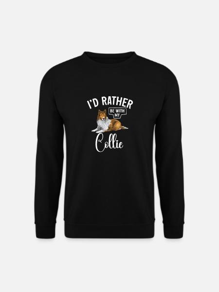 Collie à poil long Collie rugueux Chien - Sweat-shirt Unisexe - noir
