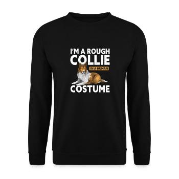 Collie à poil long Collie rugueux Chien - Sweat-shirt Unisexe - noir - Devant - Alina (178cm) & Michal (187cm)