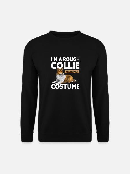 Langhaarcollie Rough Collie Hund - Unisex Pullover - Schwarz