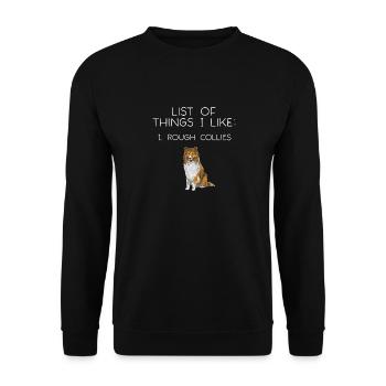 Collie à poil long Collie rugueux Chien - Sweat-shirt Unisexe - noir - Devant - Alina (178cm) & Michal (187cm)