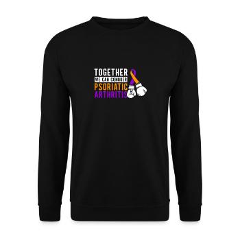 Ensemble, nous pouvons vaincre l'arthrite psoriasique - Sweat-shirt Unisexe - noir - Devant - Alina (178cm) & Michal (187cm)