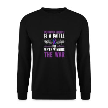 La polyarthrite rhumatoïde est une lutte, mais nous - Sweat-shirt Unisexe - noir - Devant - Alina (178cm) & Michal (187cm)