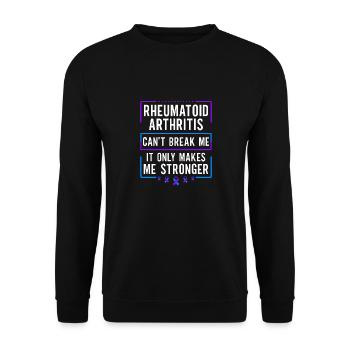 Rheumatoid arthritis can't break me - Unisex Sweatshirt - black - Front - Alina (178cm) & Michal (187cm)
