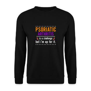 Psoriatic Arthritis Is A Challenge - Unisex Sweatshirt - black - Front - Alina (178cm) & Michal (187cm)