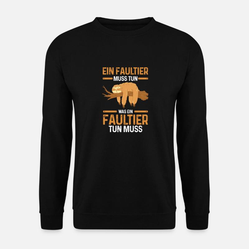 Faultier - Unisex Pullover - Schwarz