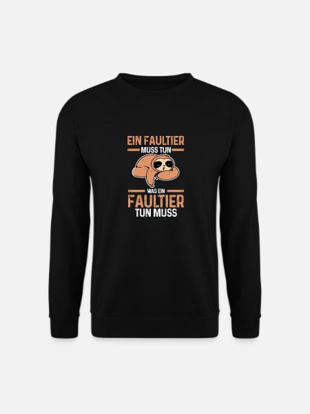 Faultier - Unisex Pullover - Schwarz