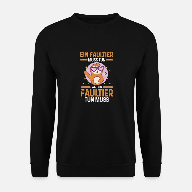 Faultier - Unisex Pullover - Schwarz