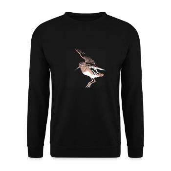 Bécassine Oiseau de chèvre du ciel - Sweat-shirt Unisexe - noir - Devant - Alina (178cm) & Michal (187cm)
