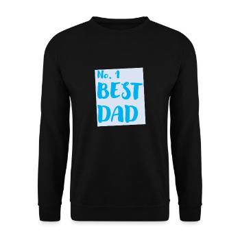No.1 BEST DAD T-Shirt - Unisex Sweatshirt - black - Front - Alina (178cm) & Michal (187cm)