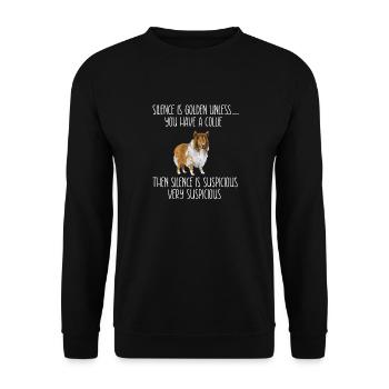 Collie à poil long Collie rugueux Chien - Sweat-shirt Unisexe - noir - Devant - Alina (178cm) & Michal (187cm)