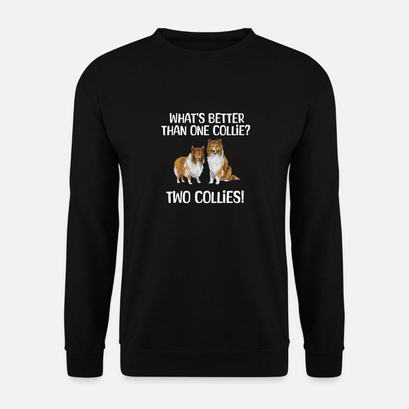 Langhaarcollie Rough Collie Hund - Unisex Pullover - Schwarz