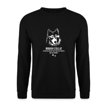 Collie à poil long Collie rugueux Chien - Sweat-shirt Unisexe - noir - Devant - Alina (178cm) & Michal (187cm)