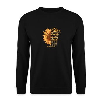 Bible chrétienne verset amoureux du tournesol Proverbes amusants - Sweat-shirt Unisexe - noir - Devant - Alina (178cm) & Michal (187cm)