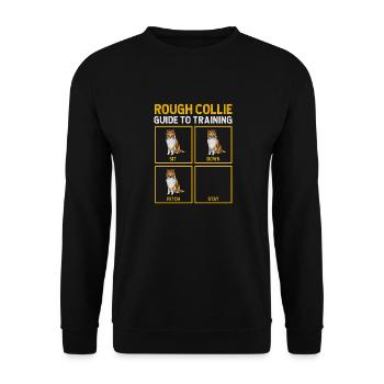Collie à poil long Collie rugueux Chien - Sweat-shirt Unisexe - noir - Devant - Alina (178cm) & Michal (187cm)