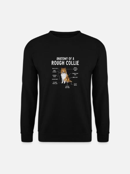 Langhaarcollie Rough Collie Hund - Unisex Pullover - Schwarz
