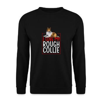Collie à poil long Collie rugueux Chien - Sweat-shirt Unisexe - noir - Devant - Alina (178cm) & Michal (187cm)