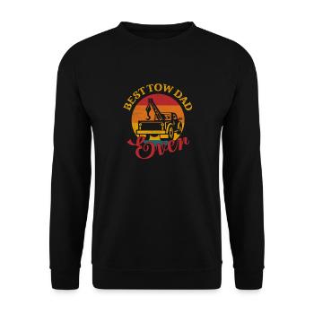 Best Tow Dad Ever Tow Truck Driver Trucking - Unisex Pullover - Schwarz - Vorne - Alina (178cm) & Michal (187cm)