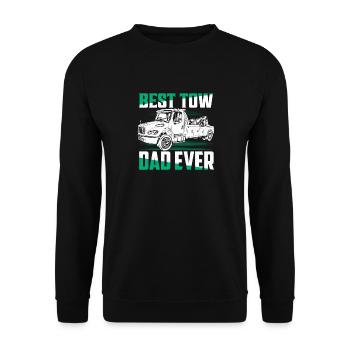 Best Tow Dad Ever Trucking Tow Truck Driver - Unisex Pullover - Schwarz - Vorne - Alina (178cm) & Michal (187cm)