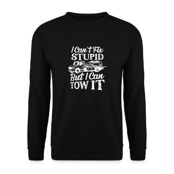 Je ne peux pas réparer stupide mais je peux le remorquer dépanneuse driv - Sweat-shirt Unisexe - noir - Devant - Alina (178cm) & Michal (187cm)