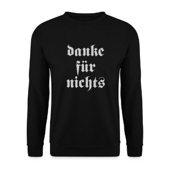 Danke - Unisex Pullover - Schwarz - Vorne - Alina (178cm) & Michal (187cm)
