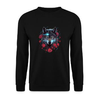 Foudre de loup et de roses - Sweat-shirt Unisexe - noir - Devant - Alina (178cm) & Michal (187cm)