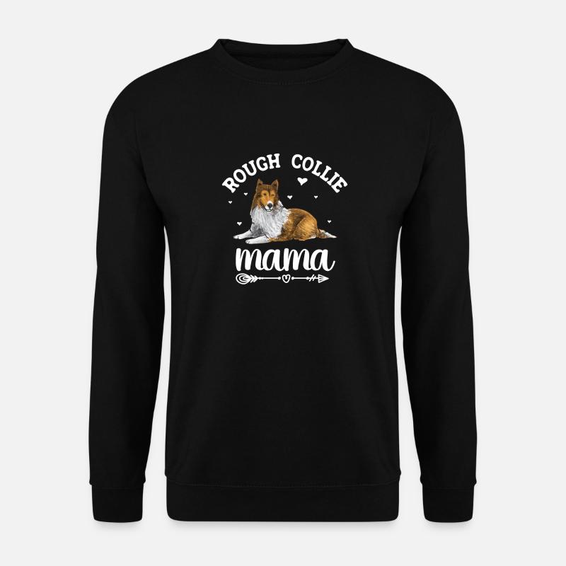Langhaarcollie Rough Collie Hund - Unisex Pullover - Schwarz