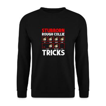 Collie à poil long Collie rugueux Chien - Sweat-shirt Unisexe - noir - Devant - Alina (178cm) & Michal (187cm)