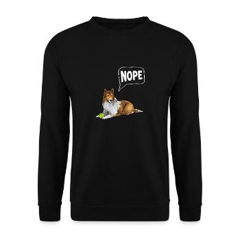 Long-haired Collie Rough Collie Dog - Unisex Sweatshirt - black - Front - Alina (178cm) & Michal (187cm)