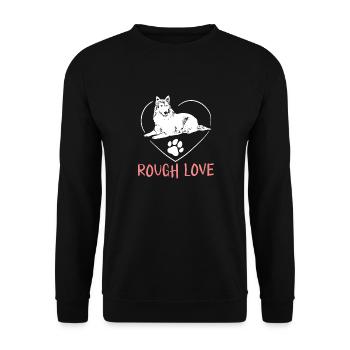 Langhaarcollie Rough Collie Hund - Unisex Pullover - Schwarz - Vorne - Alina (178cm) & Michal (187cm)