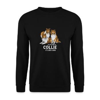 Longhair Collie Rough Collie Dog - Unisex Sweatshirt - black - Front - Alina (178cm) & Michal (187cm)