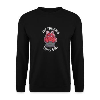 Funny Cajun Crawfish Boil Kawaii Crayfish Seafood - Unisex Sweatshirt - black - Front - Alina (178cm) & Michal (187cm)