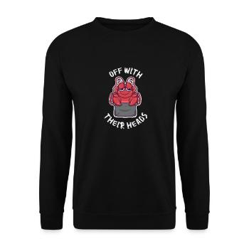 Off With Their Heads Funny Cajun Crawfish Boil - Unisex Sweatshirt - black - Front - Alina (178cm) & Michal (187cm)