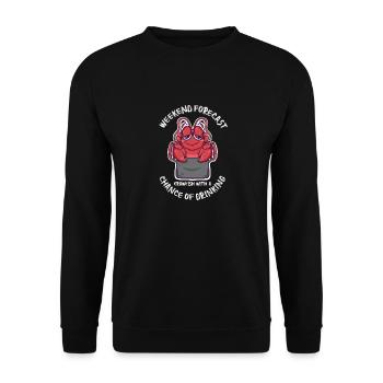 Funny Weekend Forecast Kawaii Cajun Crawfish Boil - Unisex Sweatshirt - black - Front - Alina (178cm) & Michal (187cm)