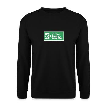 Camping camper caravan funny camping - Unisex Sweatshirt - black - Front - Alina (178cm) & Michal (187cm)