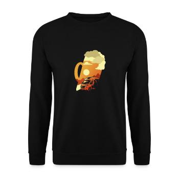 Camping camper caravan funny camping - Unisex Sweatshirt - black - Front - Alina (178cm) & Michal (187cm)