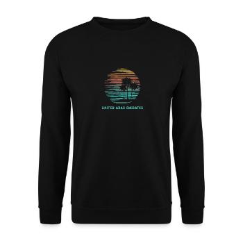 Émirats arabes unis Vacances souvenirs cool des Émirats arabes unis - Sweat-shirt Unisexe - noir - Devant - Alina (178cm) & Michal (187cm)