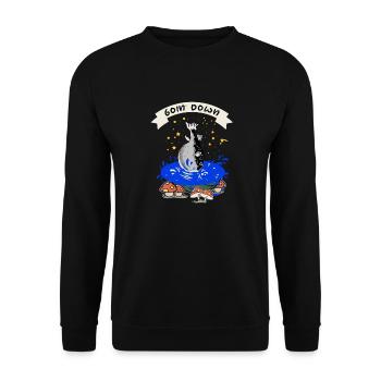 Je coule - Poisson-globe drôle - Sweat-shirt Unisexe - noir - Devant - Alina (178cm) & Michal (187cm)