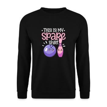 Bowling Game Lover Bowling Player - Funny This Is - Unisex Pullover - Schwarz - Vorne - Alina (178cm) & Michal (187cm)