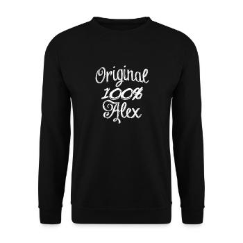 Original 100% Alex - Unisex Pullover - Schwarz - Vorne - Alina (178cm) & Michal (187cm)