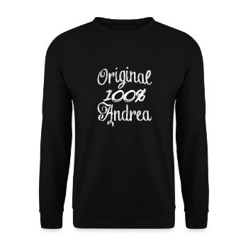 Original 100% Andrea - Unisex Sweatshirt - black - Front - Alina (178cm) & Michal (187cm)