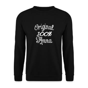 Original 100% Anna - Unisex Sweatshirt - black - Front - Alina (178cm) & Michal (187cm)