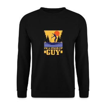I'm A Stand Up Guy Stand Up Paddle Board - Unisex Pullover - Schwarz - Vorne - Alina (178cm) & Michal (187cm)