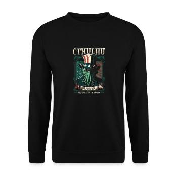 Cthulhu For President, Election 2024 Cosmic Horror - Unisex Sweatshirt - black - Front - Alina (178cm) & Michal (187cm)