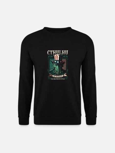 Cthulhu pour le président, élection 2024 horreur cosmique - Sweat-shirt Unisexe - noir