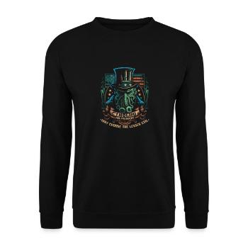 Cthulhu For President, Election 2024 Cosmic Horror - Unisex Pullover - Schwarz - Vorne - Alina (178cm) & Michal (187cm)