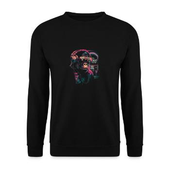 Neon-Gorilla - Unisex Pullover - Schwarz - Vorne - Alina (178cm) & Michal (187cm)