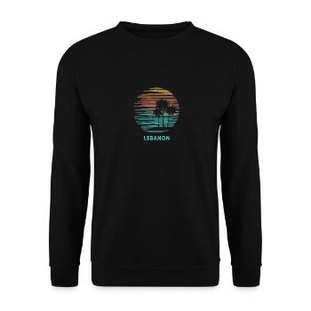 Lebanon Cool Souvenir Vacation Artistic - Unisex Sweatshirt - black - Front - Alina (178cm) & Michal (187cm)